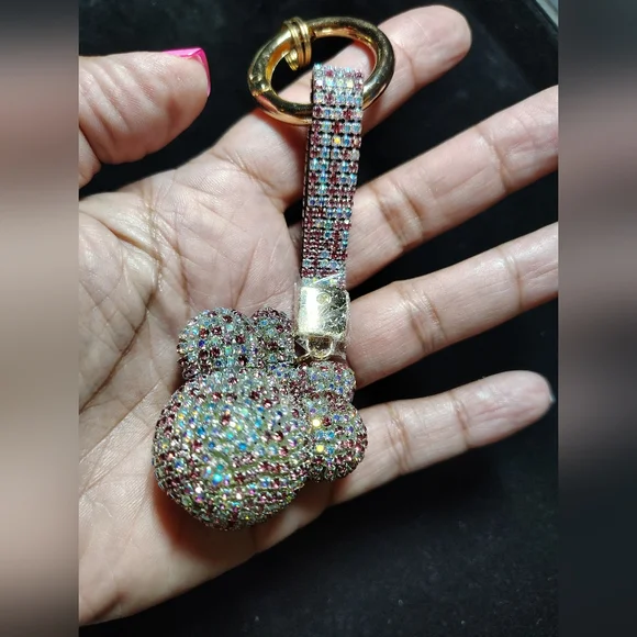 Mouse Ears Multicolor Bling Keychain - Picture 4 of 5